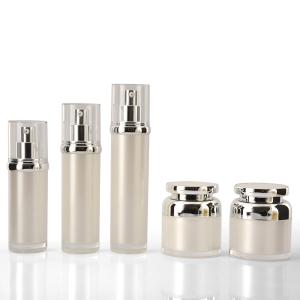 Quality Silver Pump Screw Lid 30g 50g Capacity Acrylic Cream Jar wholesale