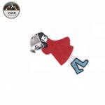 Delicate Cute Girl Embroidered Sports Patches 12 * 22.5CM Size For Hats / Shirts