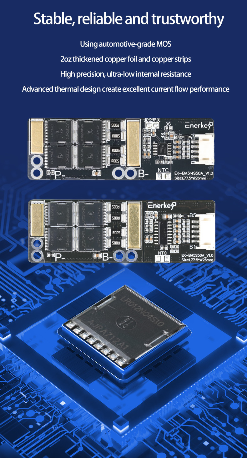 FR-4 Li-ion Battery Protection Board Ternary Lithium Battery BMS 5S For Electronic Car