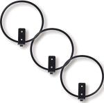 6 Inch 3 Piece Black Plant Pot Stand Ring Wall Mount Metal Powder Coated