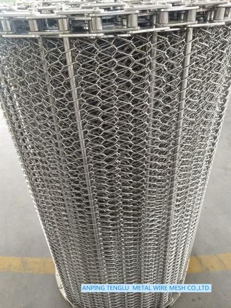 Wide Range Wire Metal Mesh Conveyor Belt , Stainless Steel Chain Conveyor Belt