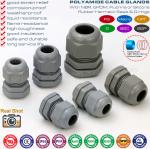 Non-Metallic Plastic Gray Cable Gland PG11, Adjustable 5-10mm Gland Connector