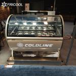 Single Temperature 20 Trays Ice Cream Upright Display Freezer 1000L