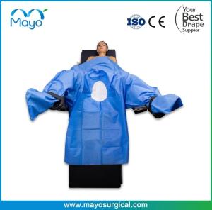 Quality Sugrical Lithotomy Drape With Attached Leggings For Gynecological Procedures wholesale