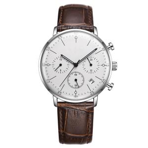 Quality 3eye Mens Luminous Watches , 6hands Metal Wrist Watch waterproof wholesale