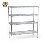 1800mm 4 Layers Storage Wire Shelves 500kg Chrome 18 X 36 Metal Shelving Iso9001