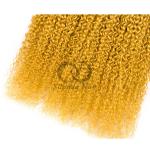 Yellow Kinky Curly Remy Human Hair Bundles Sew In Weave Bundles Brazilian Bundle