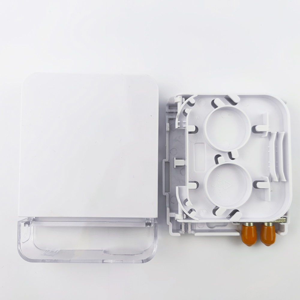 FTTH Network Indoor APC Plastic Fiber Optic Face Plate Socket Panel 2 Cores ST with 5