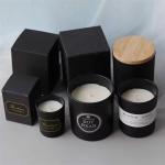8oz 10oz 15oz Amber Black Clear White Candle Jar With Wooden Lid Empty Candle