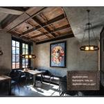 Retro American Iron Dining Room Chandelier Restaurant Bar Kitchen Light Ring