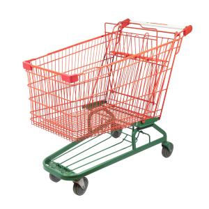 Quality Steel Mesh Supermarket Grocery Cart 150kgs Load Capacity wholesale