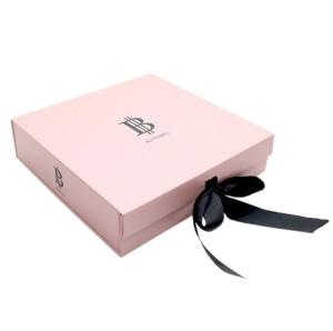 Quality Cardboard Book Shape Luxury Folding Gift Box Ribbon Closure Box CMYK PMS wholesale