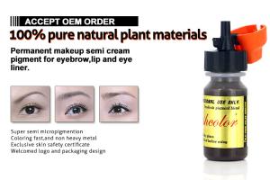 Quality Jet Black Semi Cream Micro Semi Permanent Makeup Pigments For Eyeliner 8ml wholesale