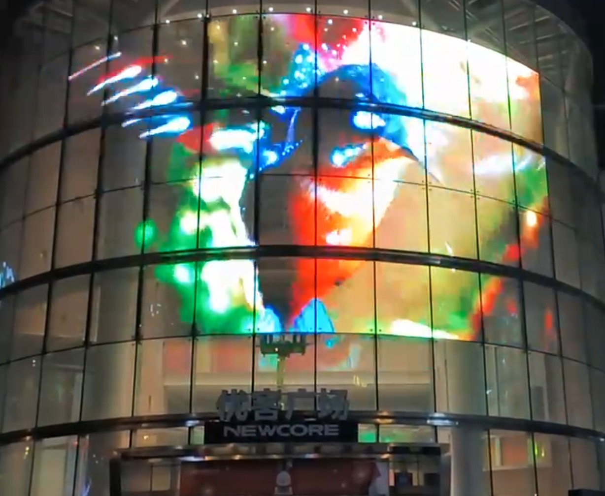 P20 Outdoor Transparent LED Screen High Brightness SMD2121 LED Type for Creative Design