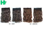 16 Inch Curling Synthetic Hair Extensions Clip In Tangle Free For Lady