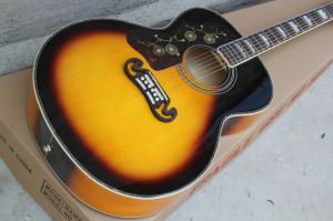 Quality 2018 New Left handed G200 acoustic guitar celluloid binding GB lefty GB200 electric acoustic guitar wholesale