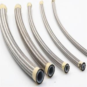Quality DN13 Stainless Steel Cover Smooth PTFE Hose for Oil / Coolant wholesale