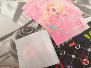 Quality soft lenticular badge printing 3d lenticular fabrics flip sticker with hot melt adhesive for ironing on tshirts wholesale