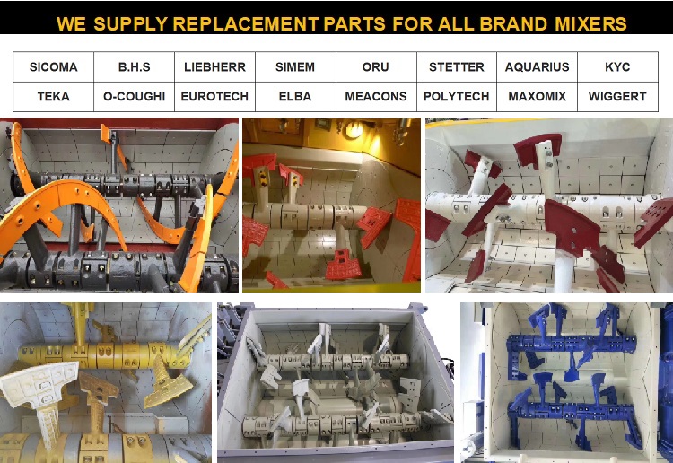 Liebherr TEKA SICOMA BHS Mixer Spare Parts Wear Resistance