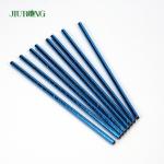 Blue Coated Biodegradable Paper Straw Disposable Straight Tube Custom logo