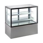 Refrigerated Countertop Bakery Display Case With Stainless Steel Or Marble Base