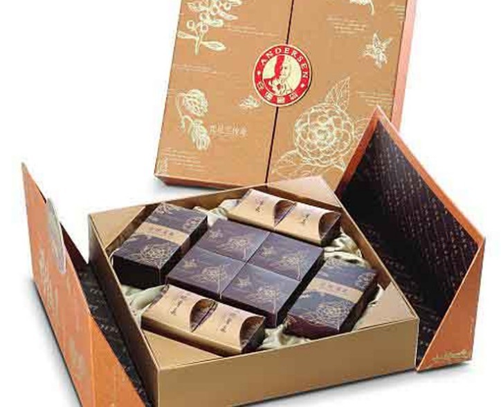 custom middle open door magnet closure mooncake packaging box cookie packaging box candy paper box