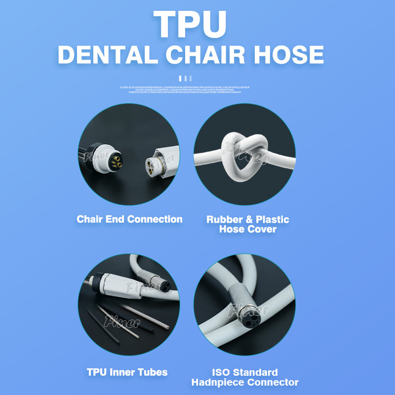 4 Hole Handpiece Tube Dental Silicone Hose Tubing For High Speed Handpiece
