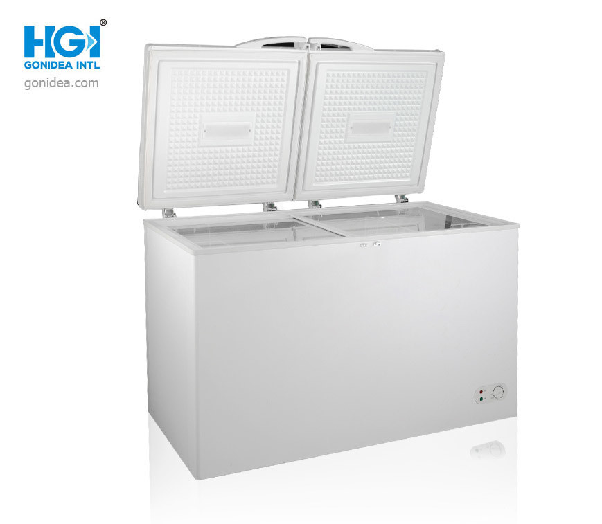 Commercial Freezer Double Door Chest Freezer 352L Model Bd/Bc-352dq