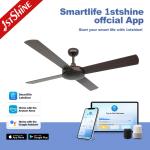 1stshine Air Cooling Fan High Airflow Remote Control 3/5 Speeds Without Light