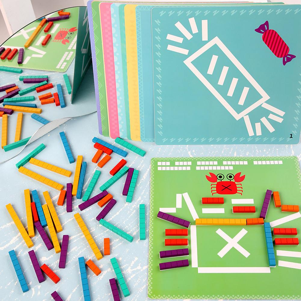 Arithmetic Jigsaw Puzzle Wooden For Child Early Learning Logical Thinking