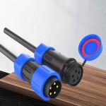 Male Female Waterproof Wire Connector Three LD20 Aviation T Type 10A Max Current