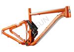 Aluminum Orange Trail Bike Frame Full Suspension Lightweight Structure