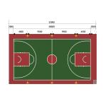 Futsal Polyurethane Sports Flooring Green Blue Red Color