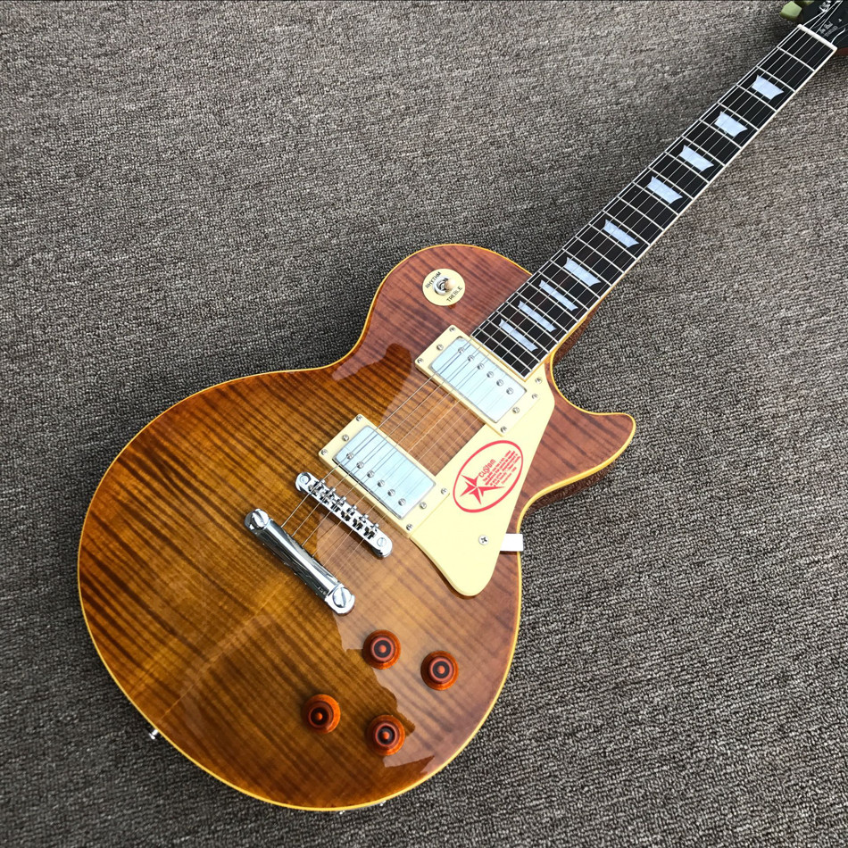 Custom store 1959 R9 tiger flame LP electric guitar