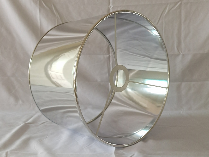 Drum Polypropylene Lampshade 200mm Shinny Sliver Polished