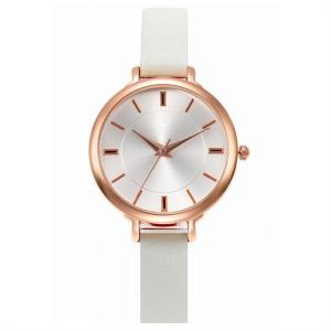 Quality Alloy Case Women Quartz Wrist Watch Elegant Screw Crown Leather Women'S Watch wholesale