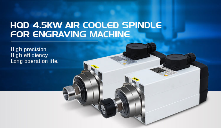 4.5kw ER32 High Frequency Air Cooled Spindle Motor with 18000rpm Operating Speed