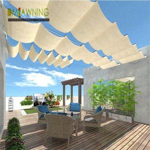 Quality Sus316 Fabric Waterproof Retractable Cover Pergola Sliding retractable pergola canopy wholesale