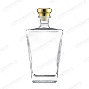 Quality Glass Bottles for Bar Party Wedding Gifts Clear Custom Transparent XO Brandy Whiskey Liquor wholesale