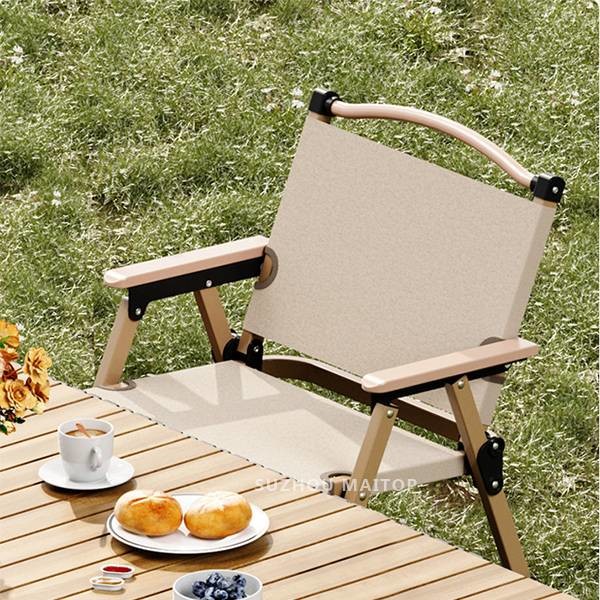 Versatile folding camping chairs Aluminum Solid Arm Adult For Outdoor Picnic
