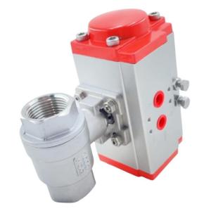 Quality 304/316 Stainless Steel Pneumatic Two-Piece Ball Valve Perfect for Industrial Applications wholesale