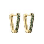 Luxury 24k Gold Earrings Fashion Ladies Custom Jewelry Diamond Studded Earrings
