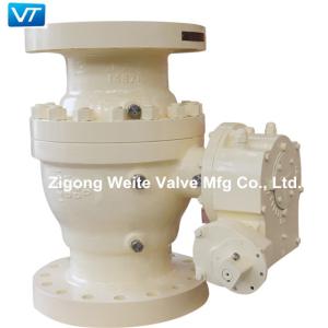 Quality WCB Cast Steel Trunnion Ball Valve 900LB 10 Inch Worm Gear Operated wholesale