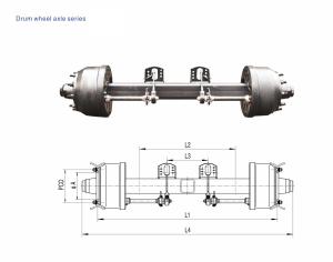 Quality Long Life Non Driving Axle Truck Spare Parts German Type Drum Wheel Axle wholesale