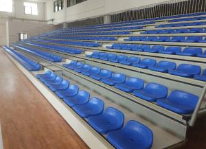 Quality Multi Color Indoor School Bleachers / Telescopic Seats 280mm Row Height wholesale