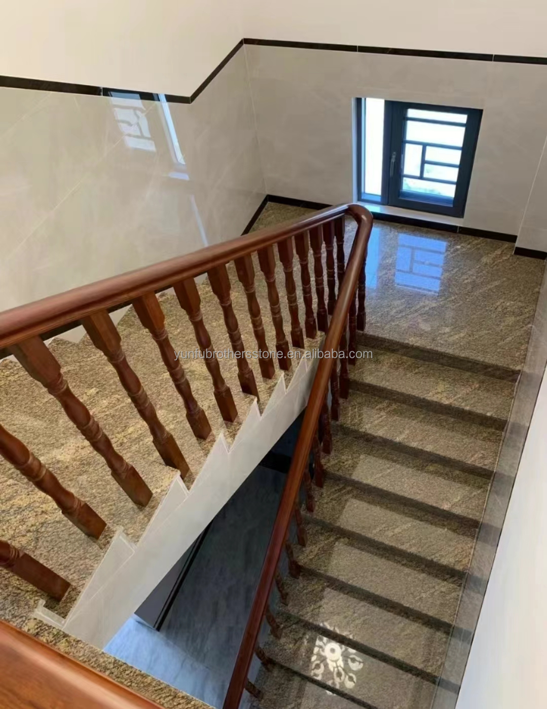 Polished California Gold Granite Cut-To-Size for Stairs and Door Frame in Modern Outdoor