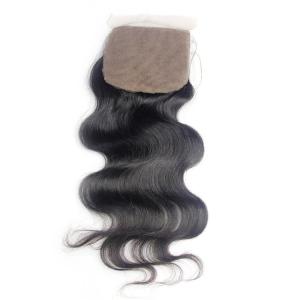 Quality Virgin Remy Silk Base Frontal Closure , Brown Body Wave Silk Closure wholesale