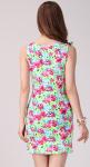 Sexy Sleeveless Scoop Neck Floral Print Retro Style Cotton Blend Dress For Women