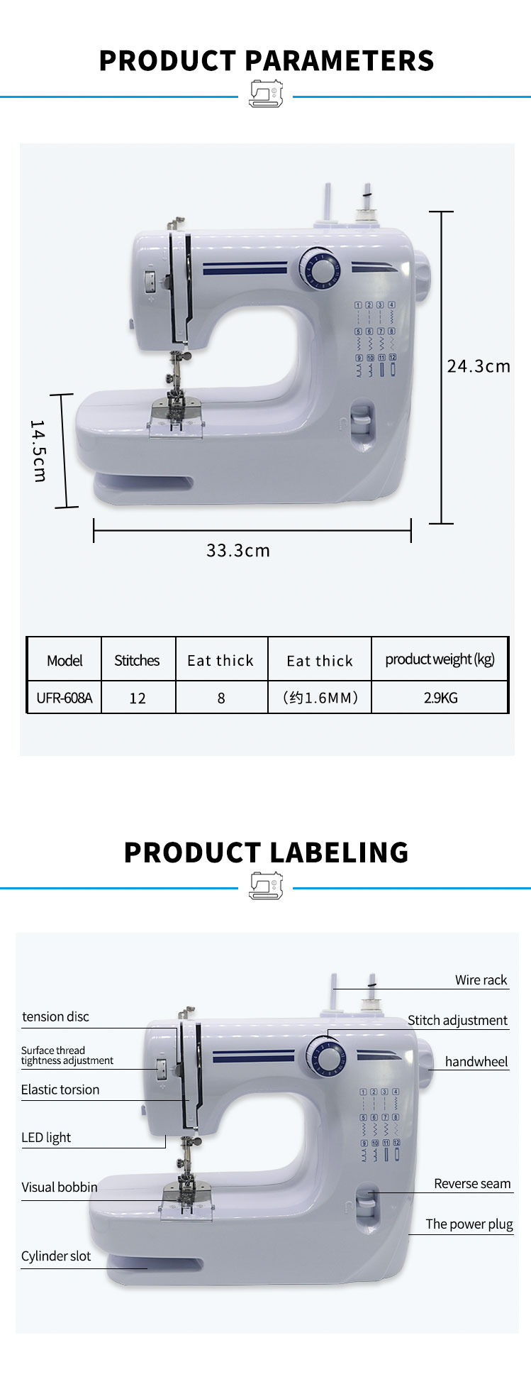 9w Handheld Electric Sewing Machine With Foot Pedal for Easy Operation and Portability