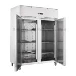 Kitchen 1285L Vertical Double Door Fridge Fan Cooling Stainless Steel